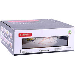 60120 Супница керамическая 750мл Бабочки в саду доломит LR (х24) - Mayer&boch фото 5