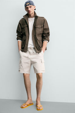 BERMUDA CARGO RELAXED FIT LAVADO / Hielo - Zara фото 6