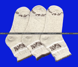 Цена за 10 пар. Беларусь носки женские лен гладкие Роза 23  фото 3