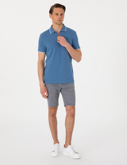 Koyu Mavi Slim Fit Polo Yaka Ti__rt - Pierre cardin фото 4