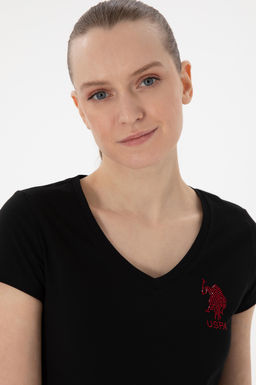 Kad_n Siyah Basic Ti__rt Sepette S_rpriz _ndirim - U.s. polo assn фото 2