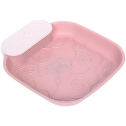 Цена за 2 шт. Тарелка пластиковая "SEGRETO"21*23*3,5см пыльная роза