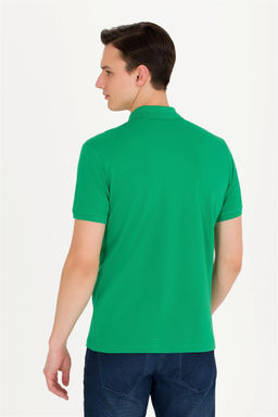 Мужская зеленая футболка с воротником поло Basic - U.s. polo assn фото 11