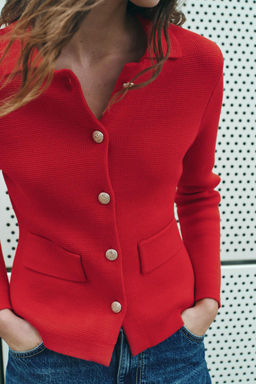 BUTTONED KNIT CARDIGAN - Zara фото 8