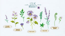 Набор для вышивания PANNA Живая картина JK-2174 Лиловый букет 32.5 х 19 см