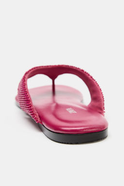 SANDALIA PLANA BEADS / Rosa - Zara фото 7