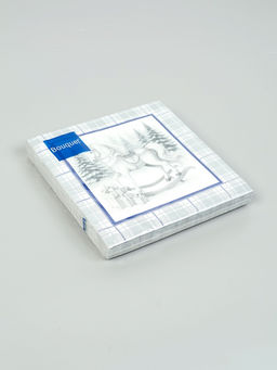 Цена за 3 шт. Салфетки бумажные трёхслойные Скатерть с лошадью на серебре, 33?33, 20 шт.