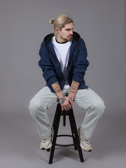 Зип Худи на молнии с начесом К550 Джинс