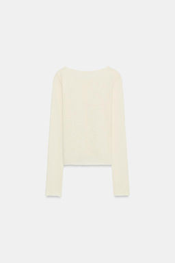 RUSTIC T-SHIRT WITH BUTTONS - Zara фото 8