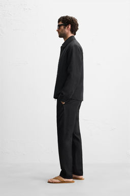 REGULAR FIT 100% LINEN TROUSERS
