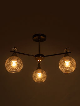 Люстра 12253/3, 3хE27, 60 Вт, кофе/золото