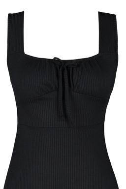 Siyah*001 Kare Yaka Volanl? A-Line Mini Orme Mini Elbise TWOSS23EL00348 - Trendyolmilla фото 17