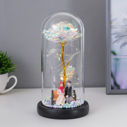 Фигурка светящаяся колба RISALUX Счастливый день, LED-ночник, от батареек 3?ААА, 11?11?21.5 см