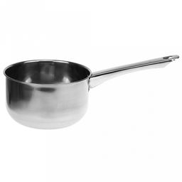 Ковш из нержавеющей стали, 1,7л д16см h9,5см, s0,35мм, без теплораспределительного дна (Китай) ДОПУСКАЮТСЯ: на корпусе незначительные потертости внутри и снаружи. Товар возврату и обмену не подлежит.