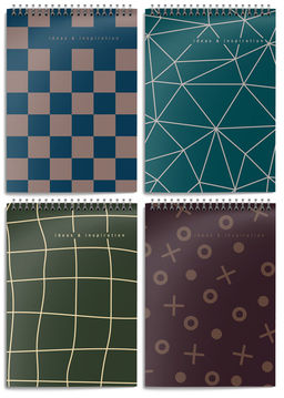 Цена за 5 шт. Блокнот А6 40 л. клетка Schoolformat ИДЕИ И ВДОХНОВЕНИЕ на гребне, мелованный картон, спло...