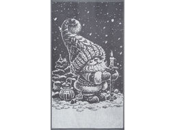 6с103.412ж1 Рождественской ночью(графит5) Полотенце махровое 50х90см
