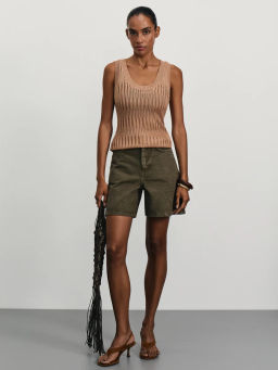 Джинсовые шорты А-силуэта / Zarina  фото 2