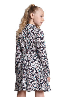 Платье для девочки с пояском UD 6206 син.лепестки - Mini maxi фото 2