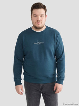 Bisiklet Yaka Bask?l? Erkek Sweatshirt - Waikiki фото 2