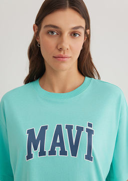 Mavi Logo Bask?l? Yesil Tisort  фото 5