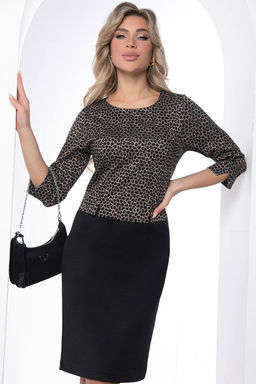 Платье Кэтрин (черно-коричневое) П8818 - Lt collection фото 8