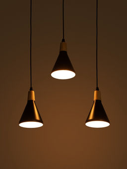 Светильник подвесной 10286/3, 3хE27, 40 Вт, чёрный