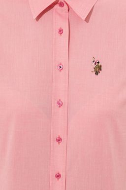 U. S. Polo Assn Женская розовая базовая рубашка с длинным рукавом - U.s. polo assn фото 6