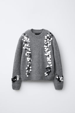 KNIT JUMPER WITH SEQUINS