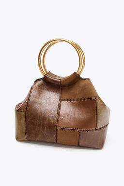 PATCHWORK MINI BUCKET BAG WITH RIGID HANDLES - Zara фото 3