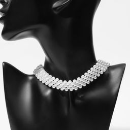 Чокер Жемчуг 5 рядов, цвет белый, 35 см