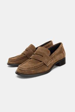 SPLIT SUEDE PENNY LOAFERS - Zara фото 3