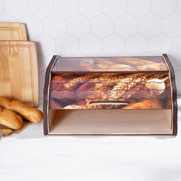 Хлебница деревянная Доляна «Ржаное поле», 38.3×28×17.3 см