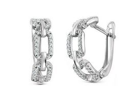 Серьги из серебра куб.циркон., В10-0937
