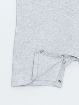 Bisiklet Yaka Bask?l? Erkek Bebek Tulum