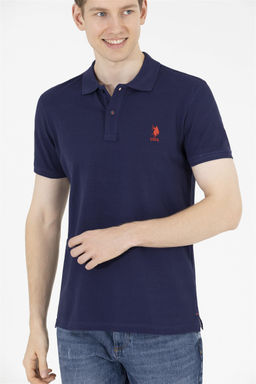 U. S. Polo Assn Мужская темно-синяя базовая футболка с воротником-поло - U.s. polo assn фото 10