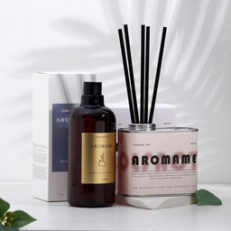 Набор диффузор ароматический Aromame, зелёный лайм, базилик, цитрус 500мл прямоуг банка - Simaland фото 10