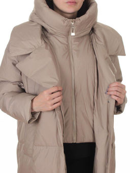 Z24-829 BEIGE Куртка зимняя женская оверсайз (200 гр. тинсулейт)