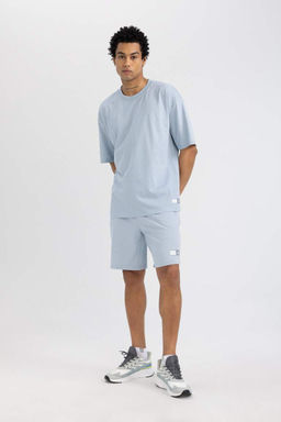 DeFactoFit Футболка Oversize с круглым вырезом и короткими рукавами с принтом  фото 5