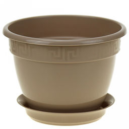 Горшок для фиалок пластмассовый "Антик" 0,75л, д13см, фраппе (Россия)