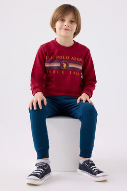 Boy Bordeaux Pajama Set Неожиданная скидка в корзине - U.s. polo assn фото 3