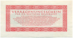 Банкнота 10 рейхсмарок 1944 года Германия (Вооруженные силы Германии)