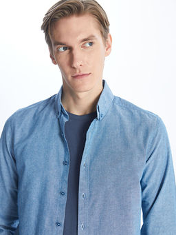 Slim Fit Uzun Kollu Oxford Erkek G?mlek