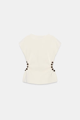 TOP PUNTO CUT OUT BOLAS / Crudo - Zara фото 7