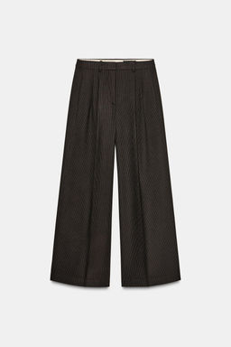 PANTAL?N PINZAS WIDE LEG ZW COLLECTION / Marr?n-Azul - Zara фото 4