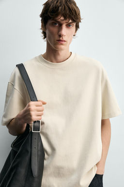 CAMISETA RELAXED FIT INTERLOCK / Blanco roto - Zara фото 5