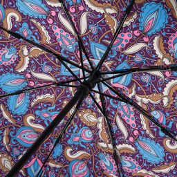 Зонт автомат Дива ткань эпонж (полиэстер) с деколью, 8 лучей, д/купола 95см h58см, 3 сложения, 29см в сложенном виде, механизм против ветра, пластмассовая ручка, цвет фиолетово-розовый, 321гр (Китай) - Домашняя Мода фото 6