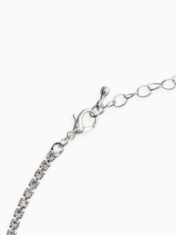 Набор 2 пред-а: серьги, колье "Вечерний шик" лепестки, цвет бело-небесно-голубой в серебре   1093745