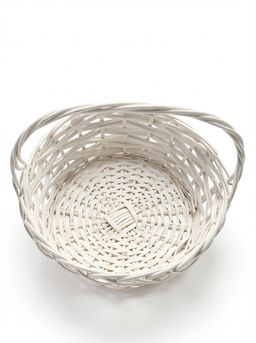 Корзина плетёная для хранения Lata, с ручкой, лоза, белая, набор 2 шт.