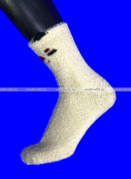 Цена за 10 пар. Ecosocks носки женские ангора НОРКА ШЕРСТЬ "с ушками" арт. 6630