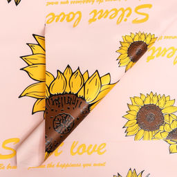 Цена за 20 шт. Пленка для цветов Подсолнухи, 58 х 58 см, розовая